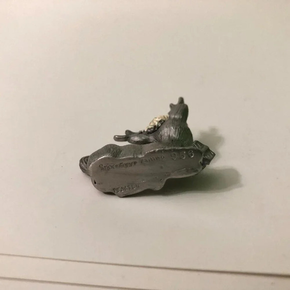 Vintage 1982  Spoontiques Pewter Christmas Deer Reindeer Figurine 1 Inch Tall - Picture 4 of 9